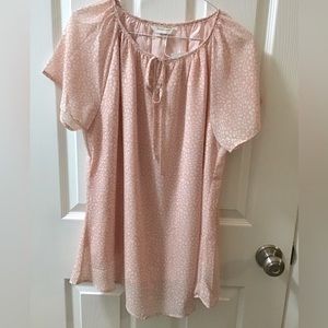 Flutter sleeve blouse pink animal print